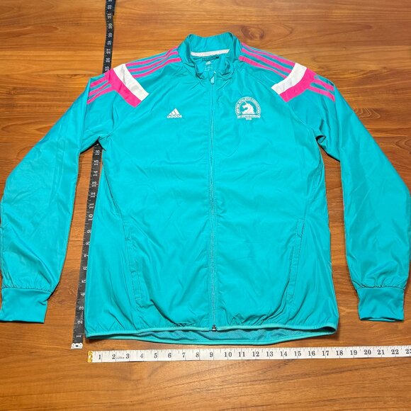 adidas Jackets & Blazers - Adidas 2016 Boston Marathon Jacket Women,  Teal and Pink, Medium
